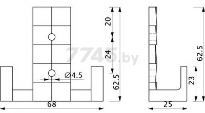 Крючок для одежды AKS Tetris медь шлифованная (56842) - Фото 2