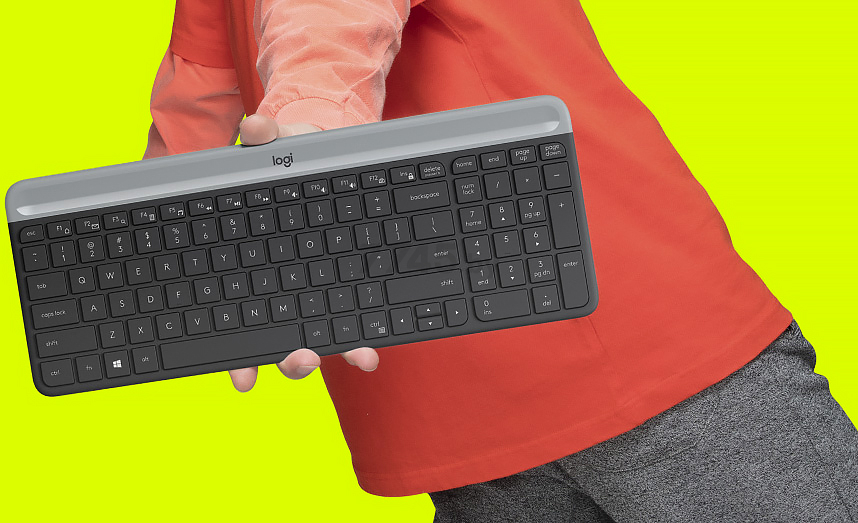 Комплект беспроводной клавиатура и мышь LOGITECH MK470 Slim Wireless Combo - Фото 11