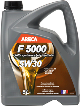 Моторное масло 5W30 синтетическое ARECA F5000 5 л (11152)