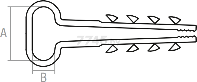 Дюбель-хомут для прямоугольного кабеля 12х6 мм белый STARFIX 100 штук (SMP2-84564-100) - Фото 2