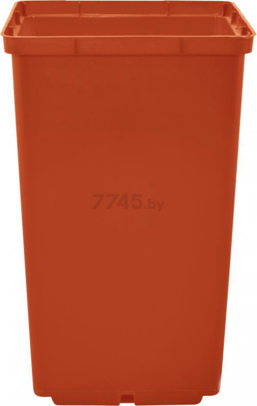 Вазон для цветов АЛЕАНА квадратный 12х19,5 см терракот (119024Тр)