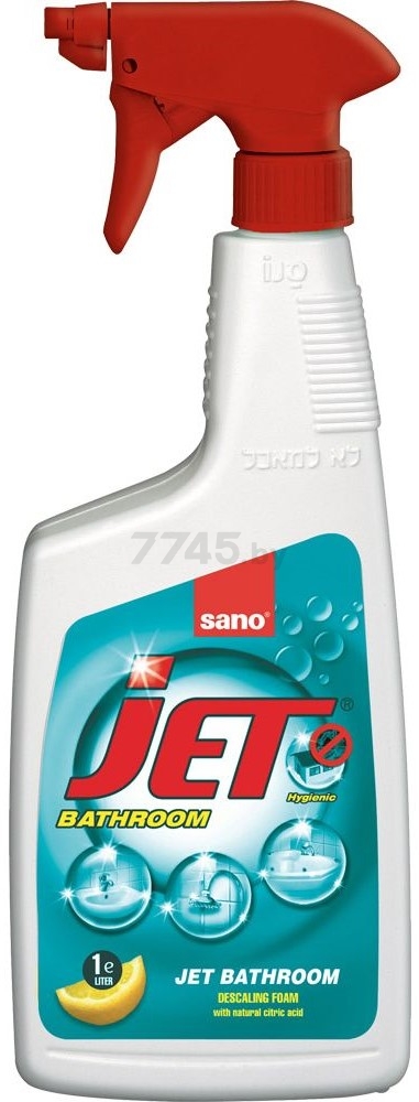 Средство чистящее для ванны SANO Jet Лимон 1 л (33070)