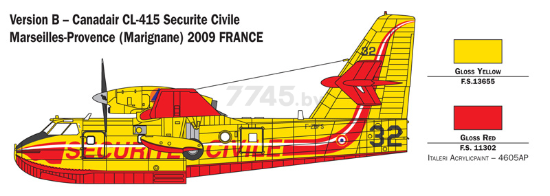 Сборная модель ITALERI Самолет Canadair CL-415 1:72 (1362) - Фото 6