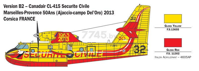 Сборная модель ITALERI Самолет Canadair CL-415 1:72 (1362) - Фото 7