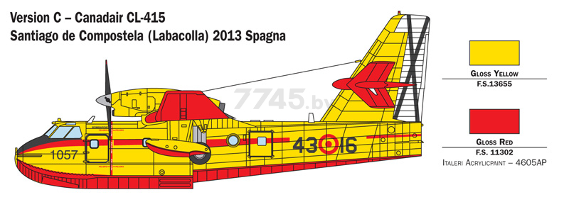 Сборная модель ITALERI Самолет Canadair CL-415 1:72 (1362) - Фото 8