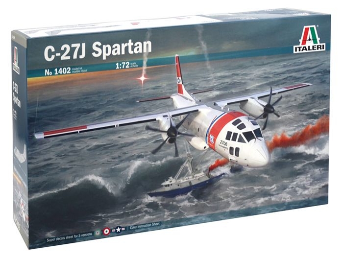 Сборная модель ITALERI Военно-транспортный самолет C-27J Spartan 1:72 (1402)