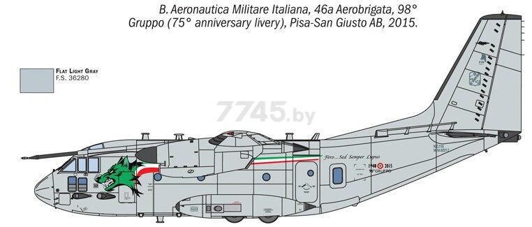 Сборная модель ITALERI Военно-транспортный самолет C-27J Spartan 1:72 (1402) - Фото 5