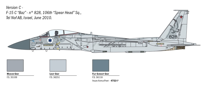 Сборная модель ITALERI Американский истребитель F-15C Eagle 1:72 (1415) - Фото 10