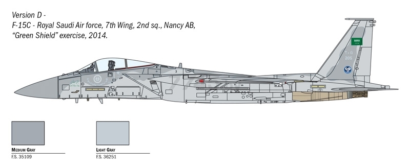 Сборная модель ITALERI Американский истребитель F-15C Eagle 1:72 (1415) - Фото 8