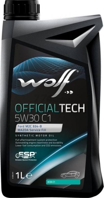 Моторное масло 5W30 синтетическое WOLF OfficialTech C1 1 л (65605/1)