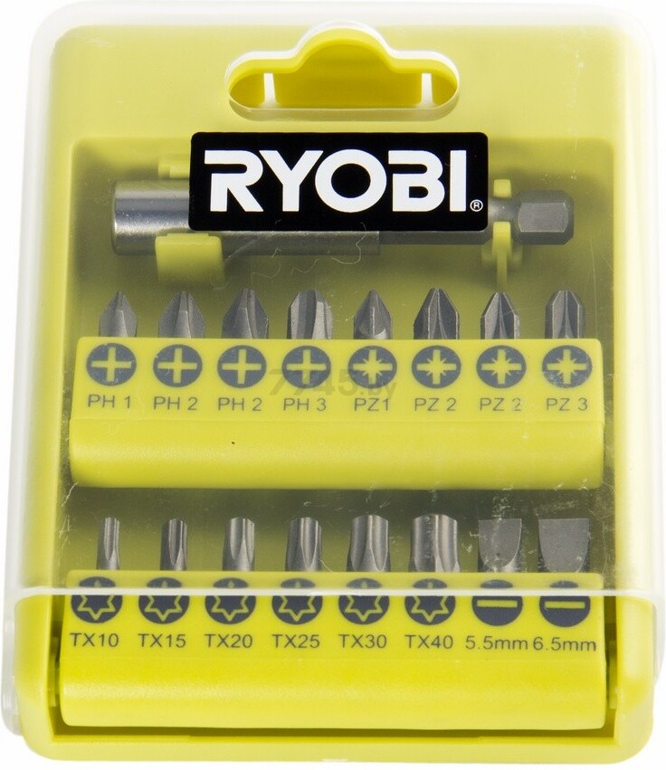 Набор бит с магнитным держателем RYOBI RAK17SD 17 предметов (5132002550) - Фото 3