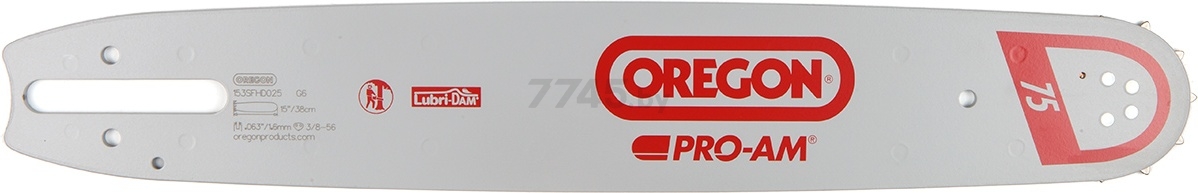 Шина 38 см 15" 3/8" 1,6 мм 11 зубьев OREGON Pro-AM (153SFHD025)