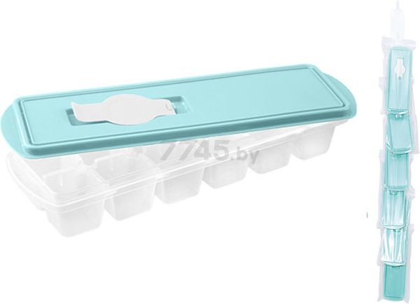 Форма для льда пластиковая IDEA Кубики с крышкой и клапаном (М1251-М)