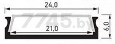 Профиль для светодиодной ленты PAL 2406 JAZZWAY 2 м (1037763) - Фото 2
