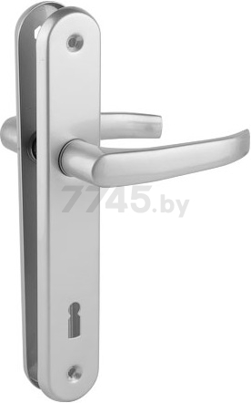 Ручка дверная на планке GAMAR Lenox 90WK серебро (1204228777082)