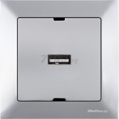Розетка USB скрытая MUTLUSAN Daria серебро (2120 448 0182)