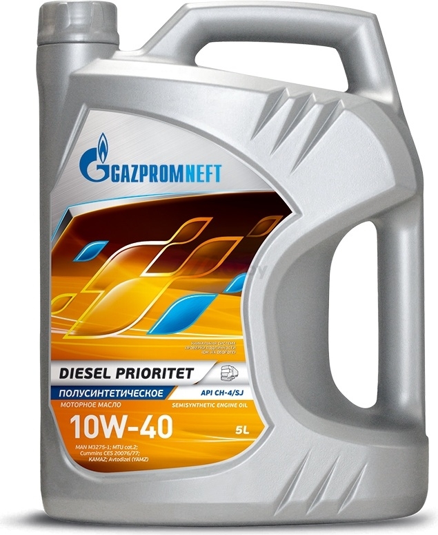 Моторное масло 10W40 полусинтетическое ГАЗПРОМНЕФТЬ Diesel Prioritet 5 л (253142109)