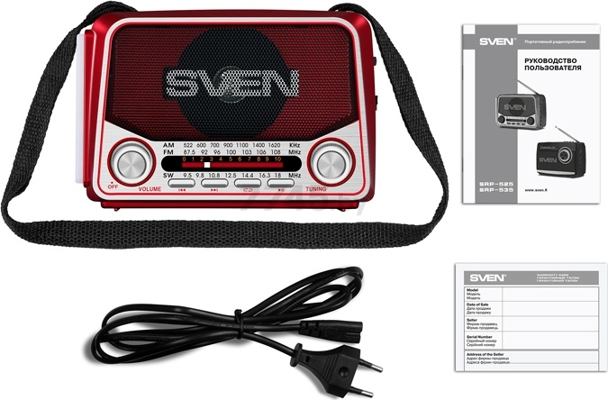 Радиоприёмник SVEN SRP-525 красный - Фото 8