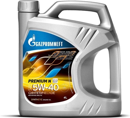 Моторное масло 5W40 синтетическое ГАЗПРОМНЕФТЬ Premium N 4 л (2389900144)