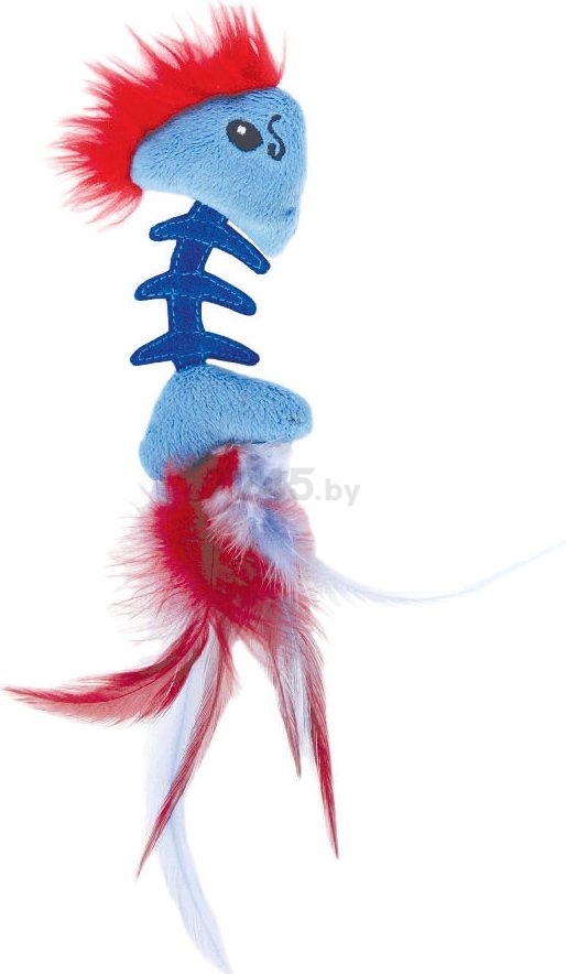 Игрушка для кошек PETSTAGES Feather Fish Bone 10 см (90022)