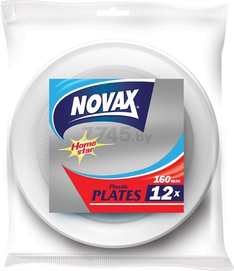 Тарелки десертные одноразовые 16 см NOVAX 12 штук (1721NV)