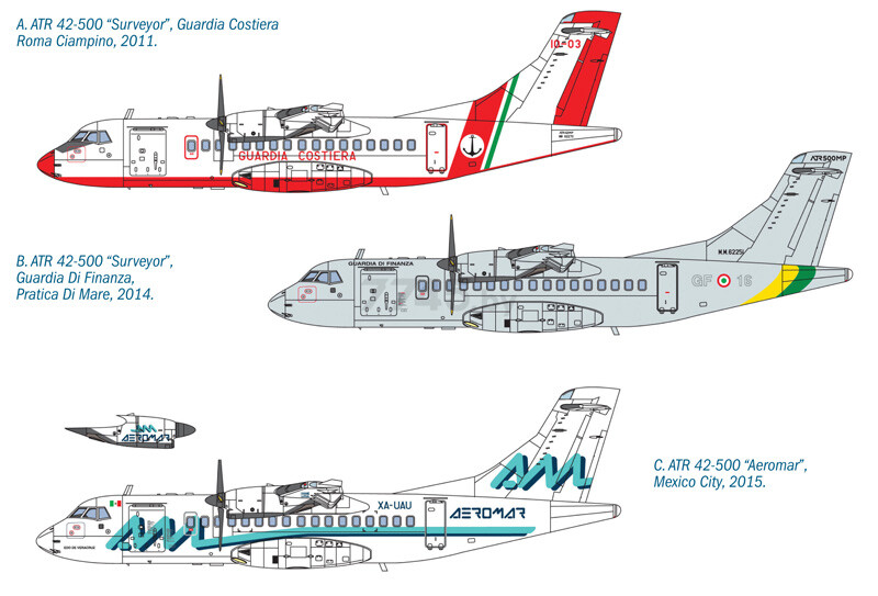 Сборная модель ITALERI Пассажирский двухмоторный турбовинтовой самолет ATR 42-500 1:144 (1801) - Фото 4