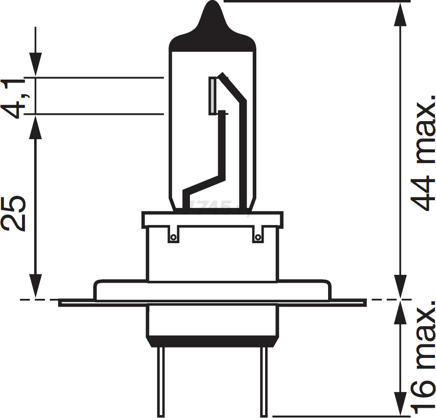 Лампа галогенная автомобильная BOSCH Pure Light H7 (1987302071) - Фото 3