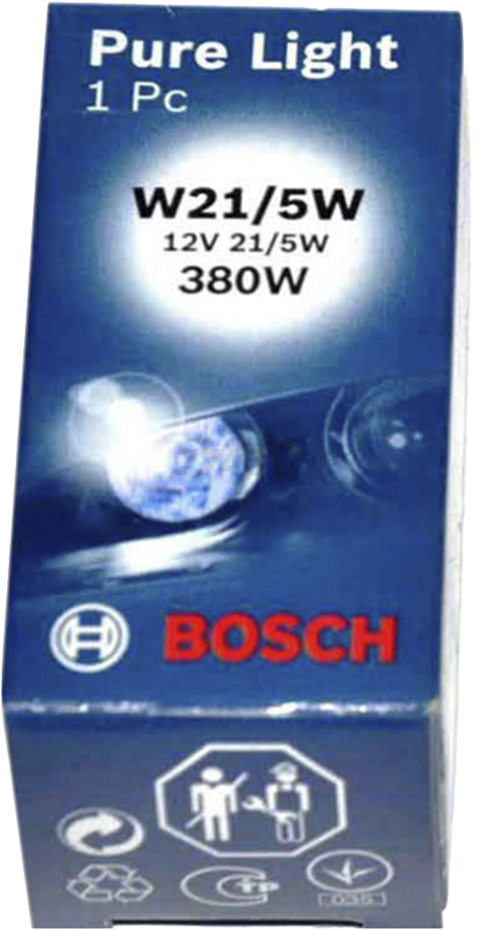 Лампа накаливания автомобильная BOSCH Pure Light W21/5W (1987302252) - Фото 2