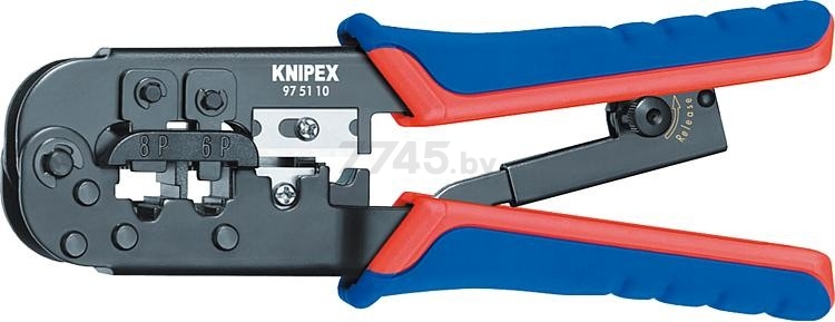 Кримпер (пресс-клещи) для обжима RJ-разъемов KNIPEX (975110)