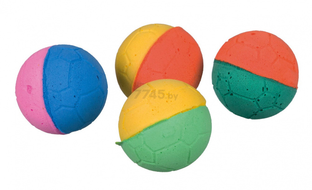 Игрушка для кошек TRIXIE Мячик из поролона двухцветный d 4,3 см (41101)