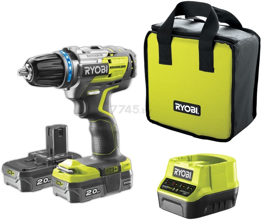 Дрель шуруповерт аккумуляторная RYOBI R18DDBL-220S (5133003435)