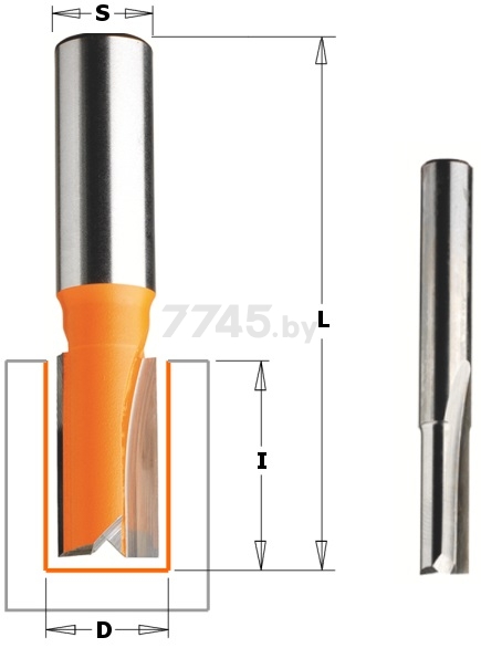 Фреза пазовая короткая серия d 13 мм СМТ хвостовик 8 мм (911.130.11)