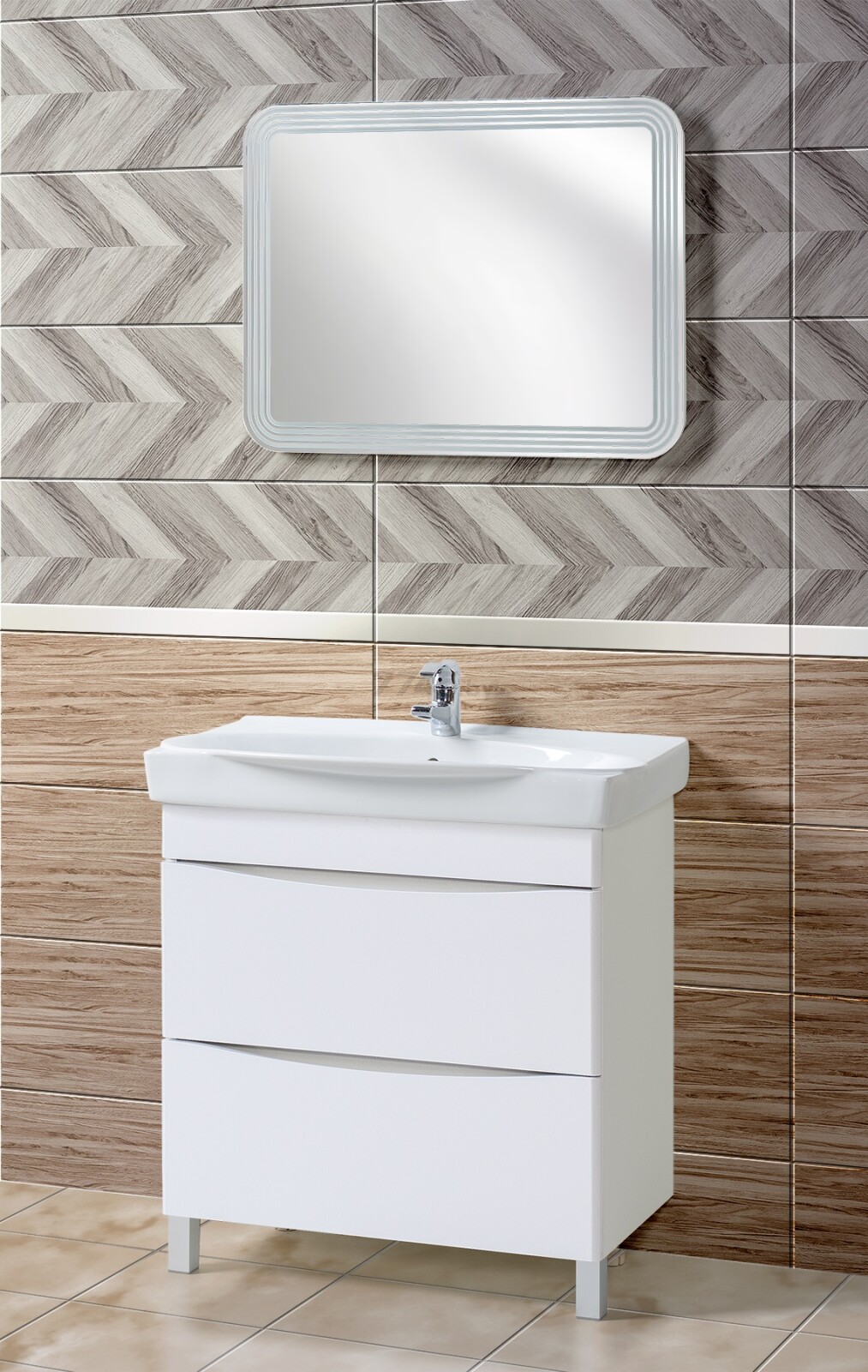 Зеркало для ванной с подсветкой АКВАЛЬ Верна (ЗЛП322) - Фото 4