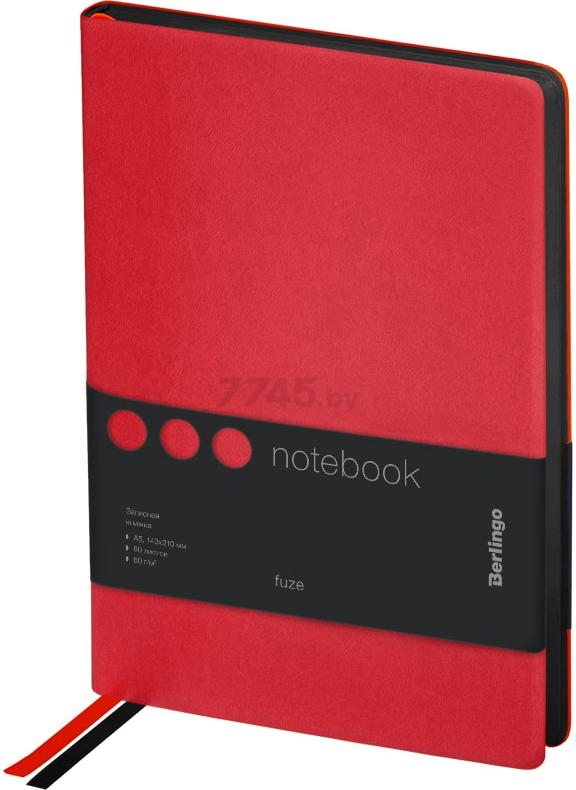 Записная книжка BERLINGO Fuze А5 80 листов красный (NB0_87508)