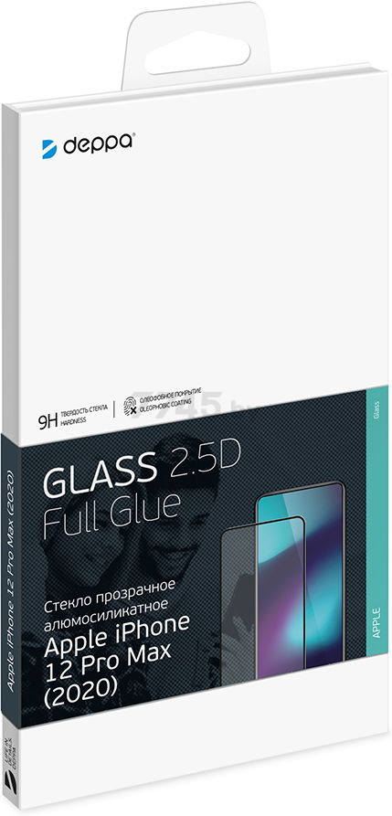 Защитное стекло DEPPA Protective glass 2,5D Classic Full Glue for Apple iPhone 12 Pro Max 2020 (62705) - Фото 2