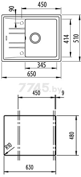 Мойка из искусственного камня TEKA Stone 45 S-TG 1B 1D (115330047) - Фото 5