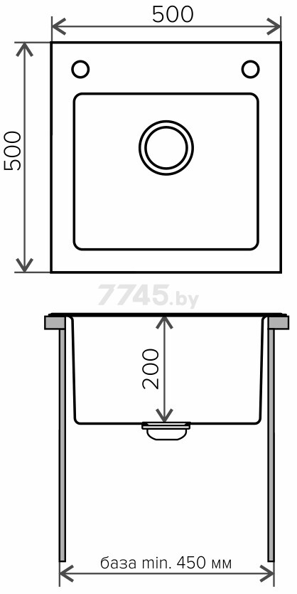 Мойка из нержавейки TOLERO Glass TG-500 (4623722765048) - Фото 2