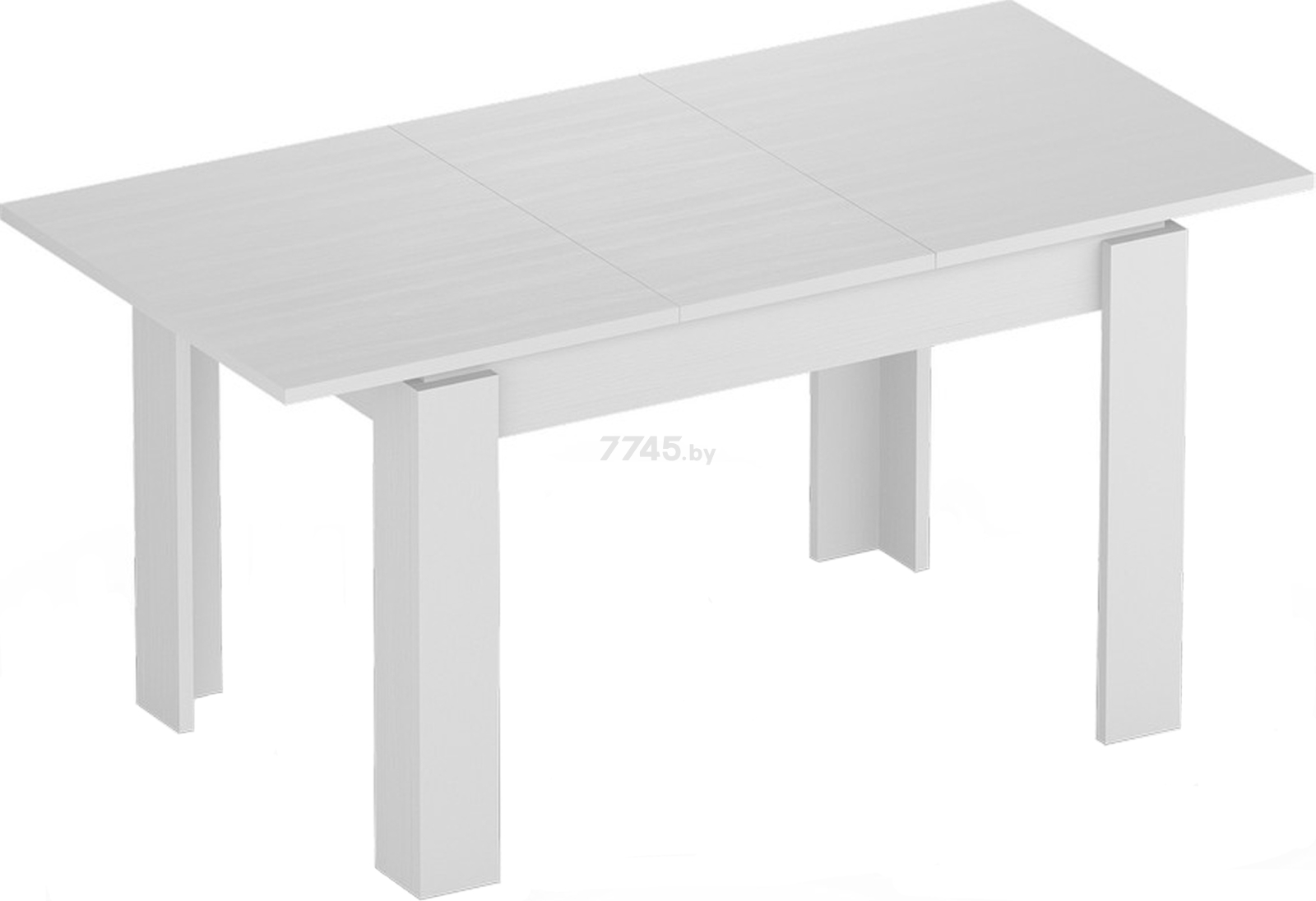 Стол кухонный ЭЛИГАРД Arris 1 белый структурный 118-157х76х76 см - Фото 2