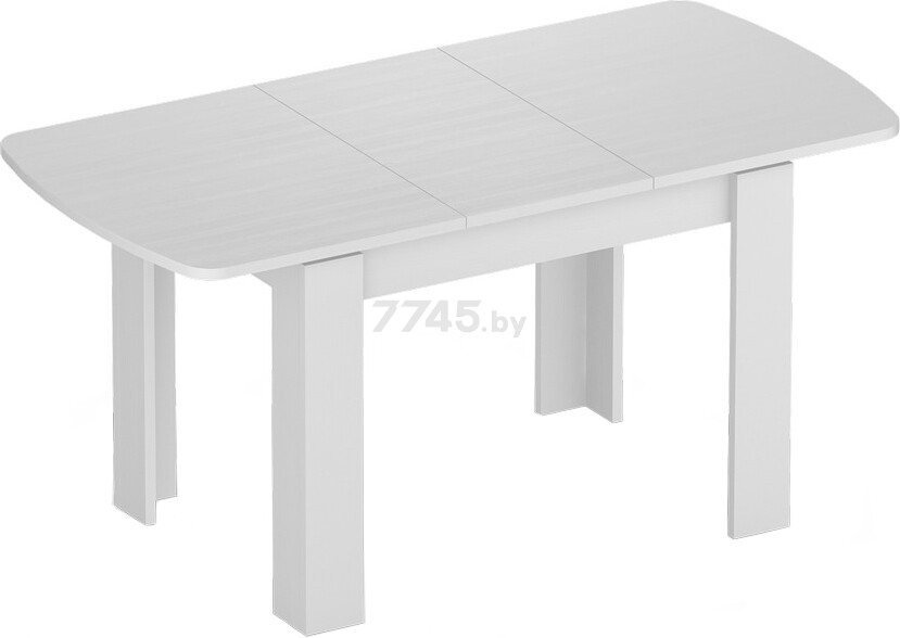Стол кухонный ЭЛИГАРД Arris 3 белый структурный 138-193х85х76 см - Фото 2