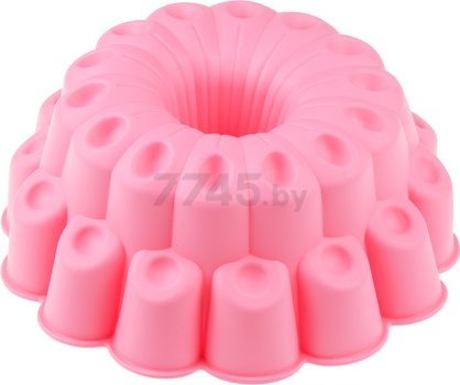 Форма для выпечки силиконовая кекс фантазия 24х9 см PERFECTO LINEA розовая (20-010027)