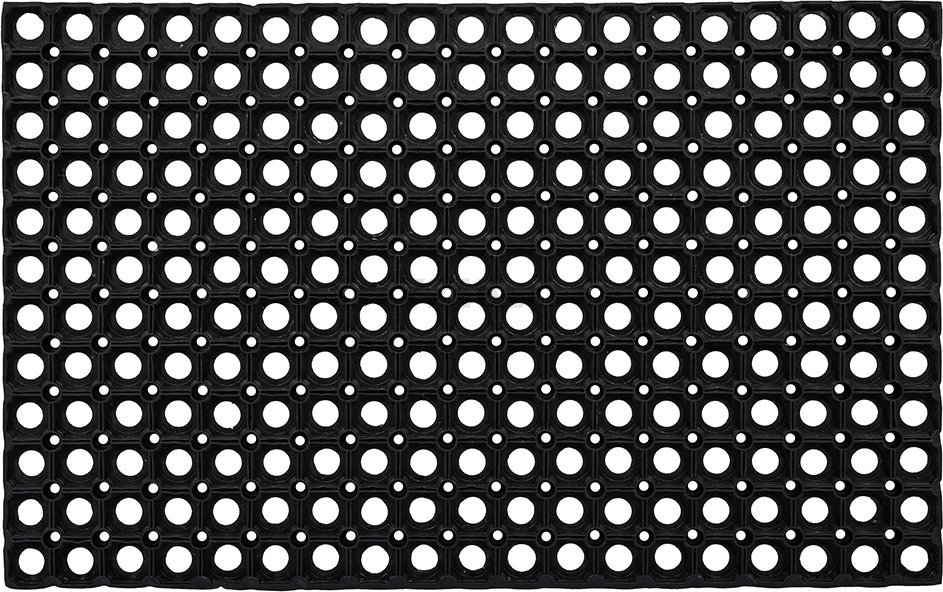 Коврик придверный ячеистый 50х80х1,6 см VORTEX черный (20002) - Фото 2