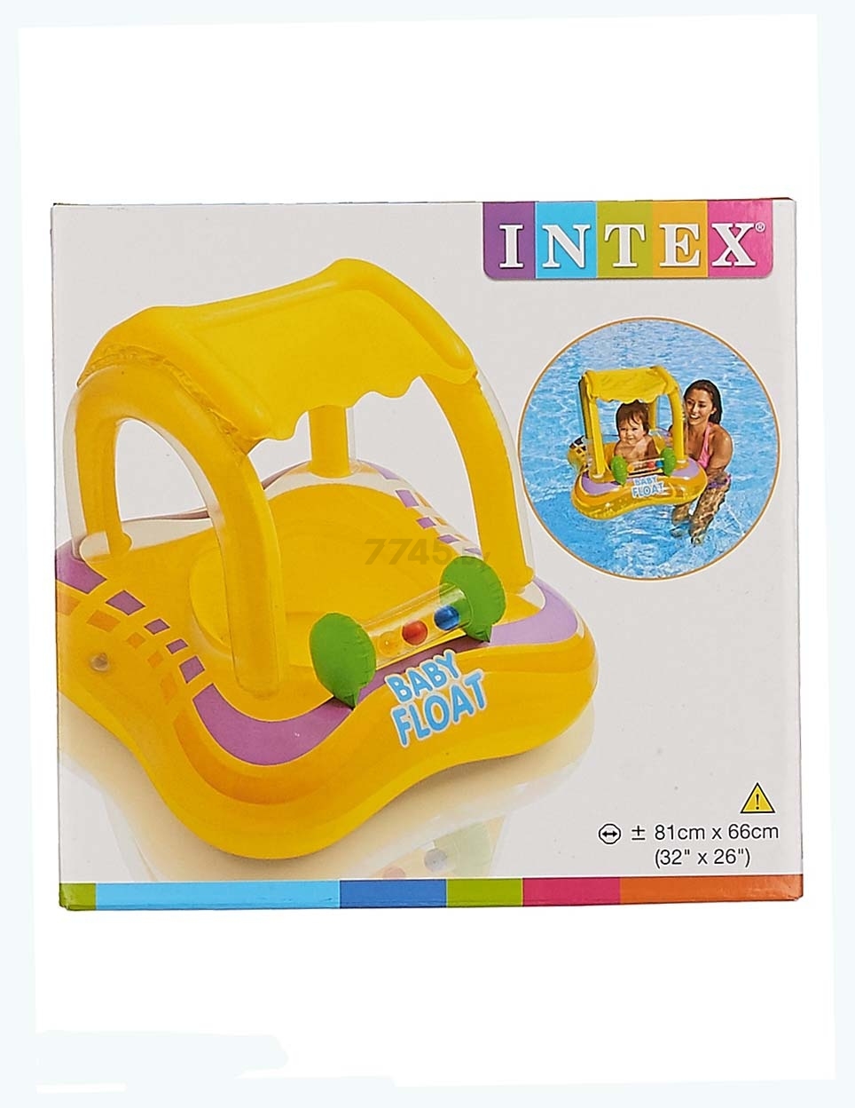 Надувные водные ходунки с тентом INTEX Baby Float 56581NP - Фото 3