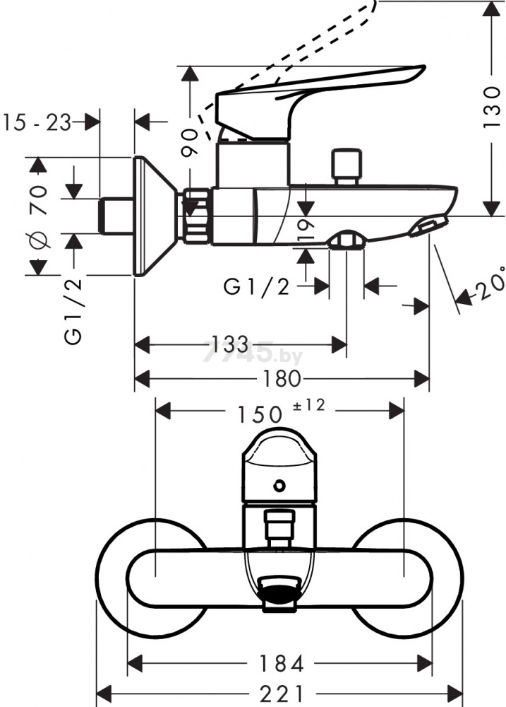 Набор смесителей HANSGROHE Logis E (71178000+71610000+26532400) - Фото 3