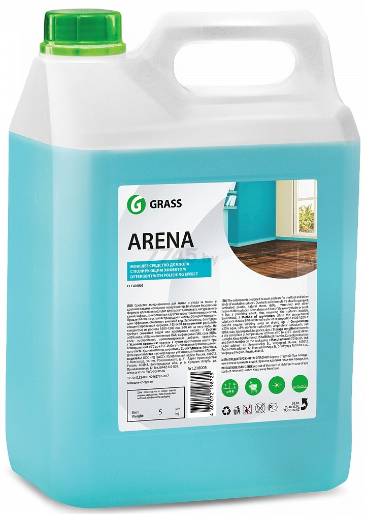 Средство для мытья полов GRASS Arena С полирующим эффектом 5 л (218005)