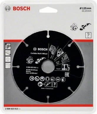 Круг отрезной 125х1,0x22,2 мм для дерева BOSCH Multi Wheel (2608623013) - Фото 2