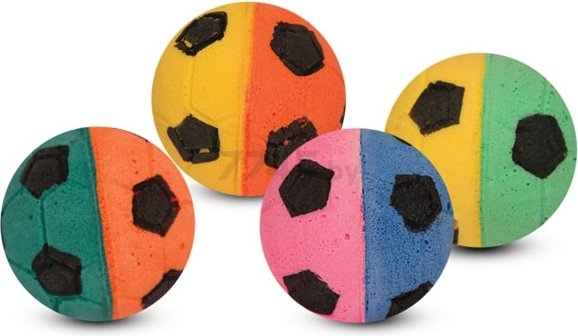 Игрушка для кошек TRIOL Мяч футбольный 02 d 4 cм 25 штук (22131015) - Фото 2