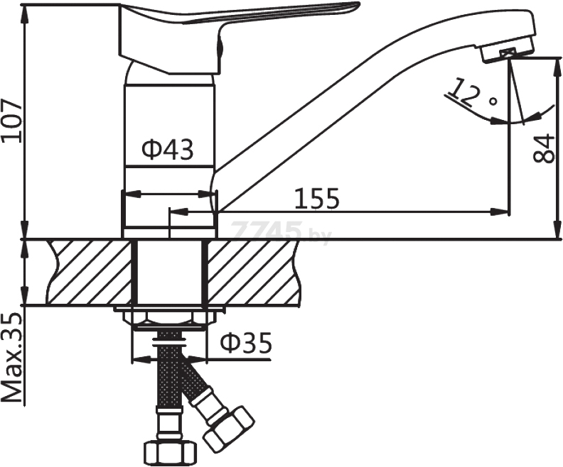 Смеситель для кухни AV ENGINEERING AVLAW4-B589 (AVLAW4-B589-636) - Фото 2