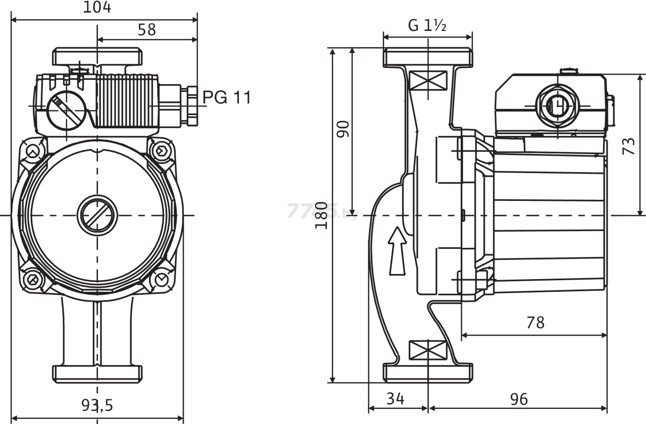 Насос циркуляционный WILO Star-RS 25/4-Rus (4119786) - Фото 2