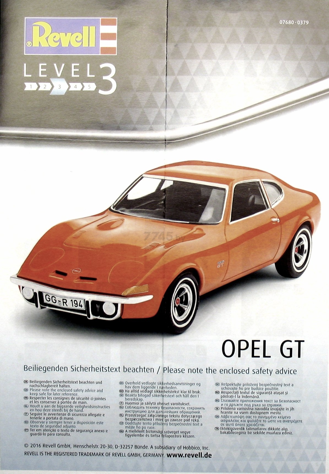 Сборная модель автомобиля REVELL Opel GT 1:32 (67680) - Фото 5