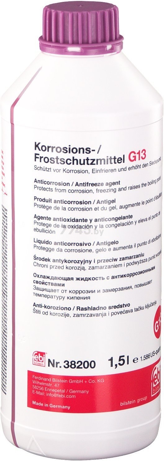 Антифриз G13 фиолетовый FEBI BILSTEIN 1,5 л (38200)